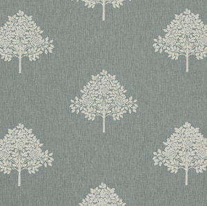 William Morris At Home Marigold Tree Embroidered Fabric Woad
