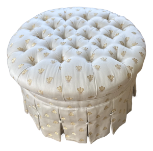 Early 21st Century Napoleonic Golden Bee Tufted Ottoman