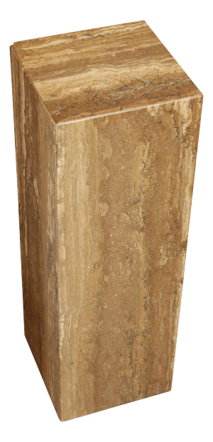 Postmodern Vintage Italian Travertine Pedestal
