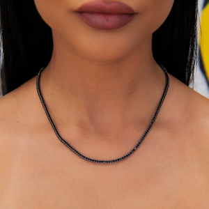 Diamond Tennis Chain in Black- 2mm
