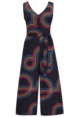 Lamiah Jumpsuit Black, Retro Racer (XL)