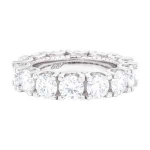 Moissanite Diamond Band Ring in Sterling Silver - 5mm