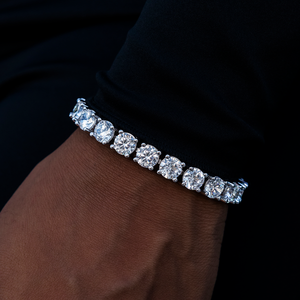 Diamond Tennis Bracelet in White Gold- 7mm