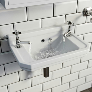 The Bath Co. Camberley 500mm 2 Tap Hole Wall Hung Basin