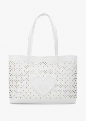 Heart Basket Bianco Tote Bag
