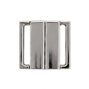 Clips bikini métal carré 20 mm - Argent