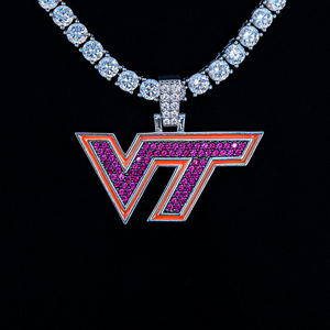 Virginia Tech Hokies in White Gold