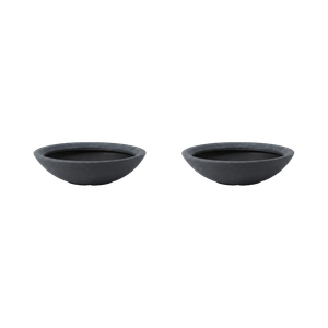 Varese Low Bowl Planter 60cm Set of 2 - Millstone Grey