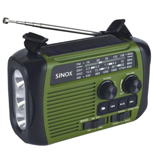 SX Radio Pro Dynamo Solar Emergency Radio Green
