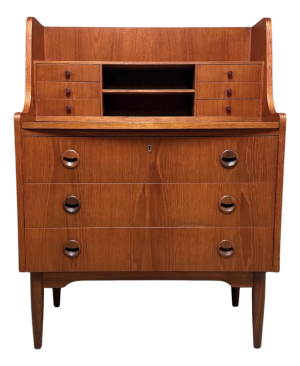Mid 20th Century Danish Modern Teak Secretary Desk