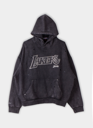 Mitchell & Ness NBA Los Angeles Lakers Distressed Rhinestone Hoodie