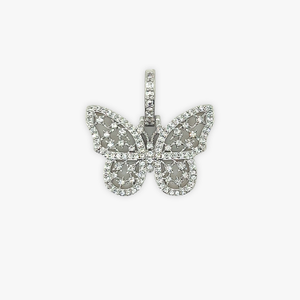 Small Iced Butterfly Pendant