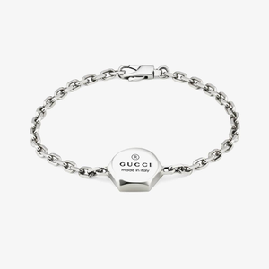Gucci Trademark Silver Logo Belcher Chain Bracelet YBA779169001