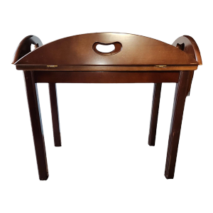1960s Mid Century Mahogany Butlers Serving Tray Table