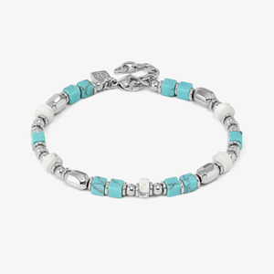 Nomination InstinctStyle Stainless Steel, Turquoise & White Stone Infinity Bracelet 027936/099