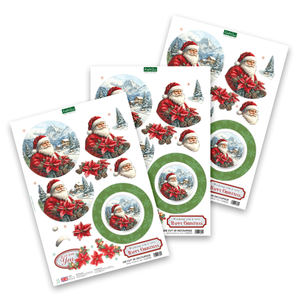 Die Cut Decoupage – Santa Comes to Town (pack of 3)