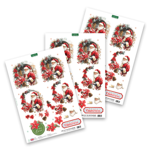 Die Cut Decoupage – Santa's Seasonal Visit (pack of 3)