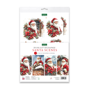 Die Cut Decoupage – Santa Scenes (pack of 12)