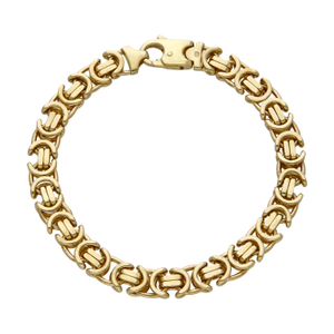Pre-Owned 9ct Yellow Gold 8.5" Byzantine Link Bracelet