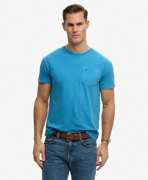 T-shirt Poche en Coton et Lin Classique