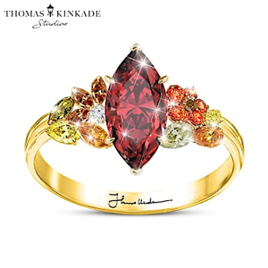 4-Carat Thomas Kinkade Autumn Bliss Ring Size 10