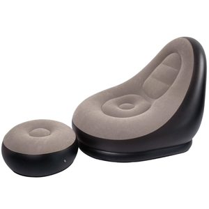 Redwood Inflatable Lounger with Stool I Indoor Outdoor Air Chair 150kg