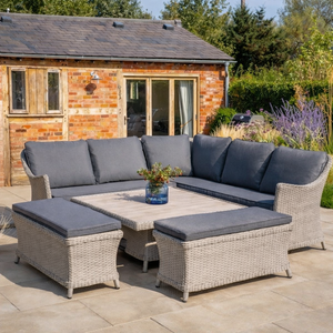 Kettler Foxley Square Corner Set With Adjustable Table