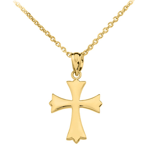 Gold Roman Catholic Pendant Necklace (Available in Yellow/Rose/White Gold)