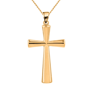 Solid Gold Cross Pendant(Available in Yellow/Rose/White Gold)