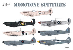 Aims AIMS72D033 1:72 Monotone Supermarine Spitfires IV/IX/IG/V