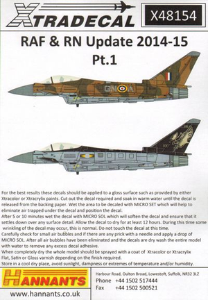 Xtradecal X48154 1:48 RAF/RN Update 2015