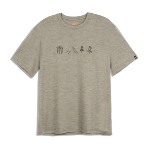 Herren 150 Merino Camping Relaxed T-Shirt (Grün)