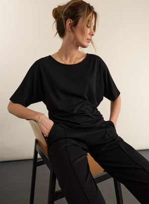 Carrie Boat Neck Top - UK 14 | EU 40 | US 10 / Black