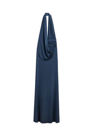 Draped Halter Neck Maxi Dress (L)