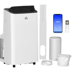 HOMCOM Portable Air Conditioner 12000 26 m² 0.5 L White 823-047V70WT  