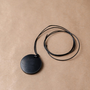 Shungite Circle Pendant (30mm)