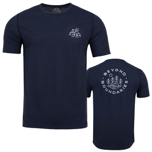 Herren Camping T-Shirt (Navy/Weiß)
