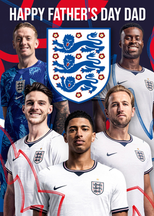 England Football Team Dad Father's day Card