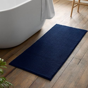 CATHERINE LANSFIELD EXTRA LONG BOBBLE BATH MAT NAVY