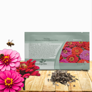 Zinnia Elegans Merlot Flower Seed Mix