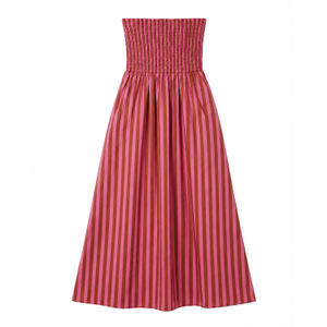 Emily Brown And Pink Striped Dress (M)
