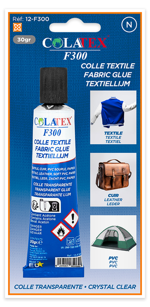 Colle pour tissu, cuir et pvc Colatex 30g