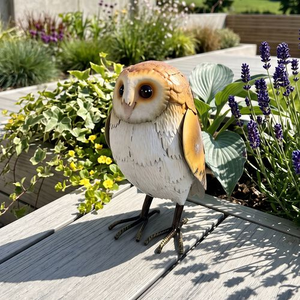 21cm Metal Owl Garden Ornament