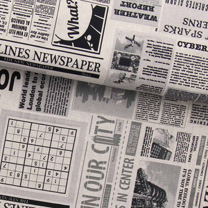 Toile de coton canvas premium - Newspaper