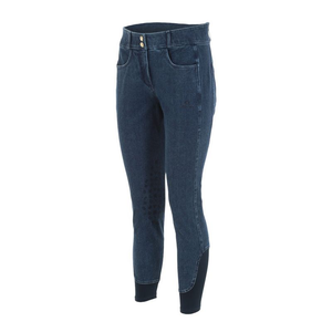Womens Domitille Knee Grip Breeches (Blue Denim)