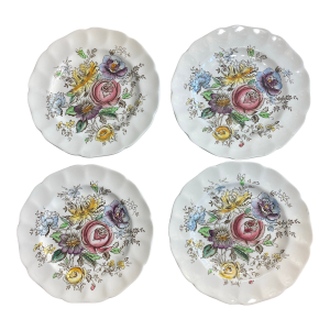 1990s Johnson Brothers Sheraton Desert Plates- Set of 4