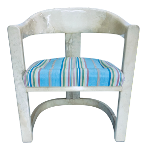 Original Karl Springer Goatskin Onassis Chair