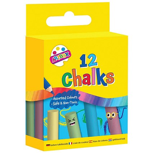 Artbox Colour Chalks in Hanging Box Assorted x12 Pack of 12 1209