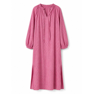Matilde Burgundy Gingham Dress (M)