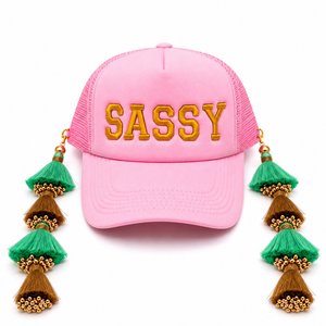 Sassy Tassel Dorado Trucker Cap (one size)